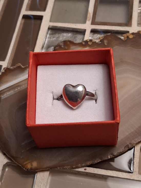925 Sterling Silver Jewelry - Polished Heart Sterling Ring in Silver - Women's Heart Jewelry